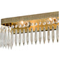 Meyda Lighting Finnimore 20" 3-Light Antique Brass Vanity Light With Clear Crystal Shade