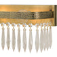 Meyda Lighting Finnimore 20" 3-Light Antique Brass Vanity Light With Clear Crystal Shade