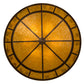 Meyda Lighting Fishtracks 48" 6-Light Cafe Noir Semi-flush Mount Ceiling Light With Amber Mica Shade Glass