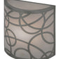 Meyda Lighting Fizz 10" Nickel Deco Wall Sconce With White Statuario Idalight Shade Glass