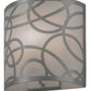 Meyda Lighting Fizz 10" Nickel Deco Wall Sconce With White Statuario Idalight Shade Glass