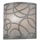 Meyda Lighting Fizz 10" Nickel Deco Wall Sconce With White Statuario Idalight Shade Glass