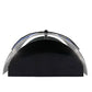 Meyda Lighting Fizz 12" LED Mirror Black Wall Sconce With Clear Rainfall & Blue Sapphire Idalight Shade Glass