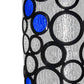 Meyda Lighting Fizz 12" LED Mirror Black Wall Sconce With Clear Rainfall & Blue Sapphire Idalight Shade Glass