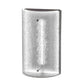 Meyda Lighting Fizz 12" LED Mirror Black Wall Sconce With Clear Rainfall & Blue Sapphire Idalight Shade Glass
