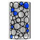 Meyda Lighting Fizz 12" LED Mirror Black Wall Sconce With Clear Rainfall & Blue Sapphire Idalight Shade Glass