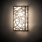 Meyda Lighting Fizz 9" 2-Light Gold Metallic Deco Wall Sconce With White Statuario Idalight Shade