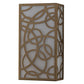 Meyda Lighting Fizz 9" 2-Light Gold Metallic Deco Wall Sconce With White Statuario Idalight Shade