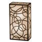 Meyda Lighting Fizz 9" 2-Light Gold Metallic Deco Wall Sconce With White Statuario Idalight Shade