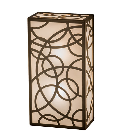Meyda Lighting Fizz 9" 2-Light Gold Metallic Deco Wall Sconce With White Statuario Idalight Shade