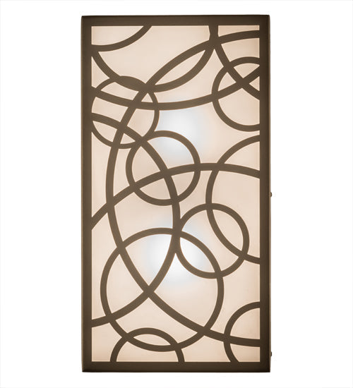 Meyda Lighting Fizz 9" 2-Light Gold Metallic Deco Wall Sconce With White Statuario Idalight Shade