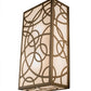 Meyda Lighting Fizz 9" 2-Light Gold Metallic Deco Wall Sconce With White Statuario Idalight Shade
