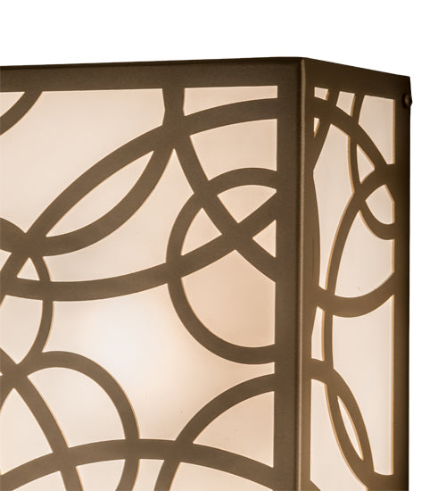 Meyda Lighting Fizz 9" 2-Light Gold Metallic Deco Wall Sconce With White Statuario Idalight Shade