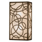 Meyda Lighting Fizz 9" 2-Light Gold Metallic Deco Wall Sconce With White Statuario Idalight Shade