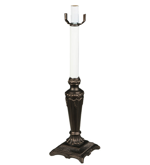 Meyda Lighting Fleur 16" Mahogany Bronze Fluted Table Lamp Base