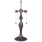 Meyda Lighting Fleur 23" 2-Light Mahogany Bronze Table Lamp Base