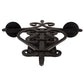 Meyda Lighting Fleur De Lys 15" 2-Light Costello Black Wall Sconce With Ivory Faux Candlelight