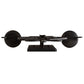 Meyda Lighting Fleur De Lys 15" 2-Light Distressed Costello Black Wall Sconce With Ivory Faux Candlelight