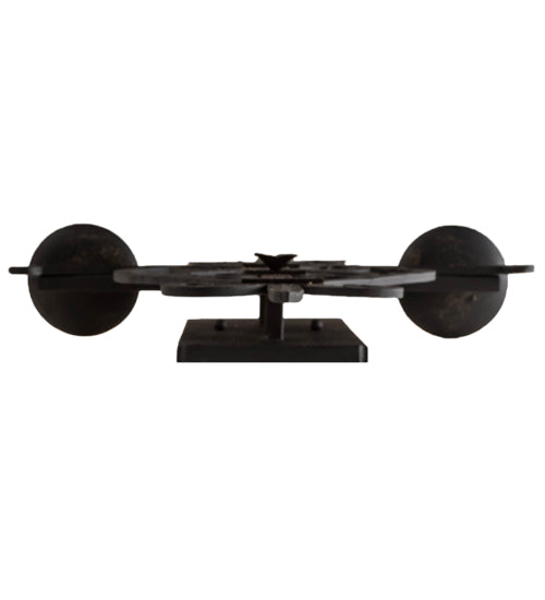 Meyda Lighting Fleur De Lys 15" 2-Light Distressed Costello Black Wall Sconce With Ivory Faux Candlelight