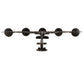 Meyda Lighting Fleur De Lys 36" 5-Light Costello Black Wall Sconce With Amber Faux Candlelight