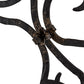 Meyda Lighting Fleur De Lys 36" 5-Light Distressed Costello Black Wall Sconce With Ivory Faux Candlelight