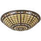 Meyda Lighting Fleur-de-Lite 24" Beige & Amber Shade Glass
