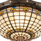 Meyda Lighting Fleur-de-Lite 26" 4-Light Timeless Bronze & Antique Copper Semi-flush Mount Light With Beige & Amber Shade Glass