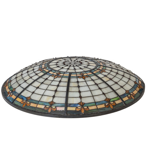 Meyda Lighting Fleur-de-Lite 36" Multi-Colored Stained Shade Glass