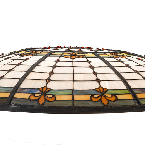 Meyda Lighting Fleur-de-Lite 36" Multi-Colored Stained Shade Glass