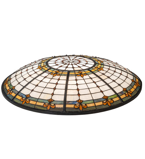 Meyda Lighting Fleur-de-Lite 36" Multi-Colored Stained Shade Glass