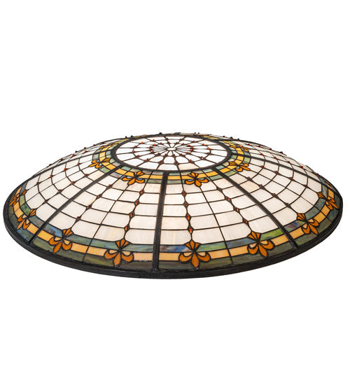Meyda Lighting Fleur-de-Lite 36" Multi-Colored Stained Shade Glass