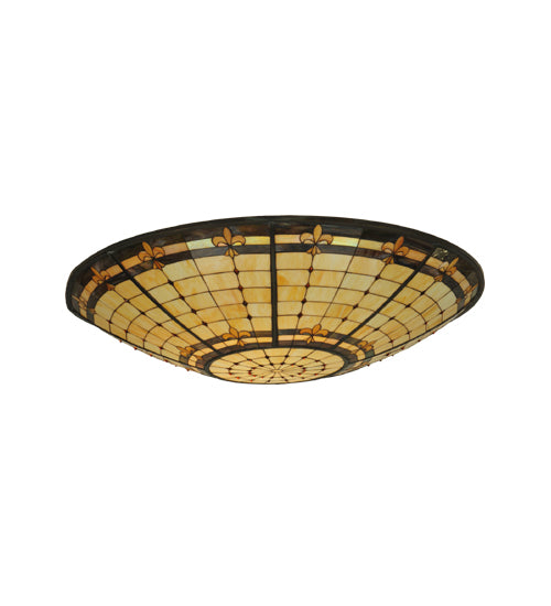 Meyda Lighting Fleur-de-Lite 48" Multi-Colored Stained Shade Glass