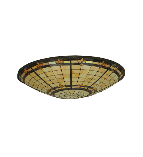 Meyda Lighting Fleur-de-Lite 48" Multi-Colored Stained Shade Glass