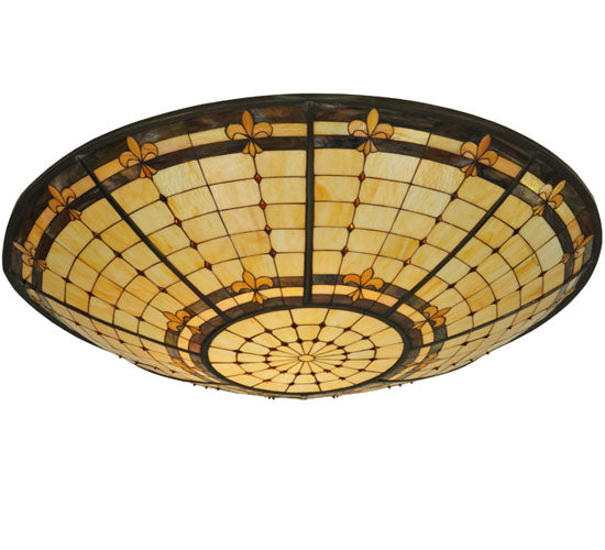 Meyda Lighting Fleur-de-Lite 48" Multi-Colored Stained Shade Glass