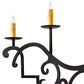 Meyda Lighting Fleur de Lys 36" 5-Light Old Wrought Iron Wall Sconce With Ivory Shade Glass