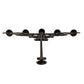 Meyda Lighting Fleur de Lys 36" 5-Light Old Wrought Iron Wall Sconce With Ivory Shade Glass