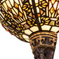 Meyda Lighting Fleur-de-lis 13" 2-Light Mahogany Bronze & Gold Highlight Wall Sconce With Multi-Colored Stained Shade Glass