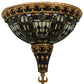 Meyda Lighting Fleur-de-lis 13" 2-Light Wall Sconce With Multi-Colored Shade Glass