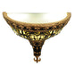 Meyda Lighting Fleur-de-lis 13" 2-Light Wall Sconce With Multi-Colored Shade Glass