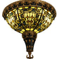 Meyda Lighting Fleur-de-lis 13" 2-Light Wall Sconce With Multi-Colored Shade Glass