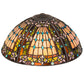 Meyda Lighting Fleur-de-lis 16" Multi-Colored Shade Glass