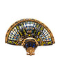 Meyda Lighting Fleur-de-lis 18" 2-Light Mahogany Bronze Wall Sconce With Multi-Colored Stained Shade Glass