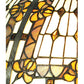 Meyda Lighting Fleur-de-lis 23" 2-Light Mahogany Bronze Table Lamp With Multi-Colored Stained Shade Glass