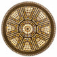 Meyda Lighting Fleur-de-lis 28" 4-Light Semi-flush Mount Ceiling Light With Multi-Colored Shade Glass