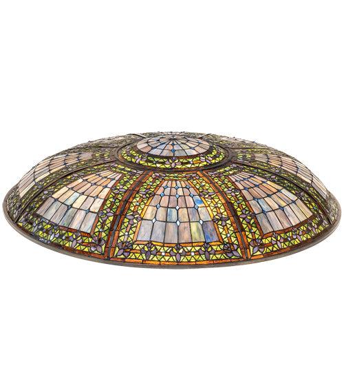 Meyda Lighting Fleur-de-lis 40" Multi-Colored Shade Glass
