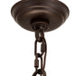 Meyda Lighting Fleur-de-lis 41" 8-Light Mahogany Bronze Pendant Light With Multi-Colored Shade Glass