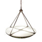Meyda Lighting Fleur-de-lis 41" 8-Light Mahogany Bronze Pendant Light With Multi-Colored Shade Glass