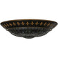 Meyda Lighting Fleur-de-lis 53" 8-Light Black Flush Mount Light With Multi-Colored Shade Glass