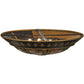 Meyda Lighting Fleur-de-lis 53" 8-Light Black Flush Mount Light With Multi-Colored Shade Glass