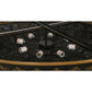 Meyda Lighting Fleur-de-lis 53" 8-Light Black Flush Mount Light With Multi-Colored Shade Glass